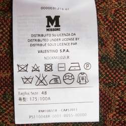 Pre Owned M Missoni Burgundy Floral Pattern Knit Sleeveless Top L