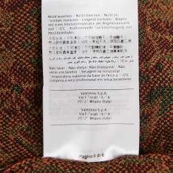 Pre Owned M Missoni Burgundy Floral Pattern Knit Sleeveless Top L