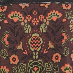 Pre Owned M Missoni Burgundy Floral Pattern Knit Sleeveless Top L