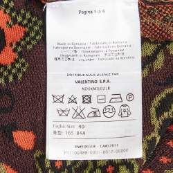 M Missoni Burgundy Floral Pattern Knit Sleeveless Top S