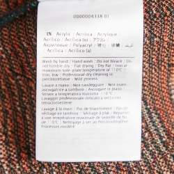 Pre Owned M Missoni Brown Floral Pattern Knit Cardigan M