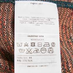 Pre Owned M Missoni Brown Floral Pattern Knit Cardigan M