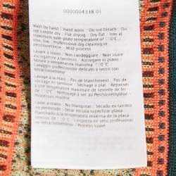 Pre Owned M Missoni Teal Green/Orange Floral Pattern Knit Cardigan M