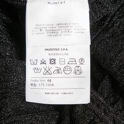 M Missoni Black Lurex Knit Gathered Sleeveless Top L