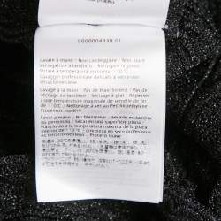 M Missoni Black Lurex Knit Gathered Sleeveless Top L
