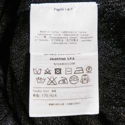 Pre Owned M Missoni Black Lurex Knit Gathered Sleeveless Top M