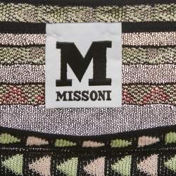 M Missoni Black Patterned Knit Top L