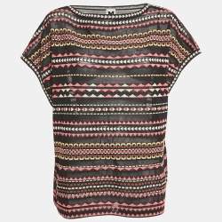 M Missoni Black Patterned Knit Top L