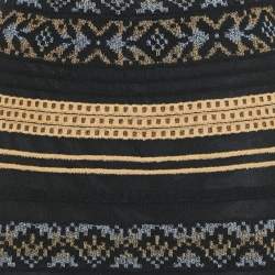 Pre Owned M Missoni Black/Brown Patterned Knit Maxi Skirt M