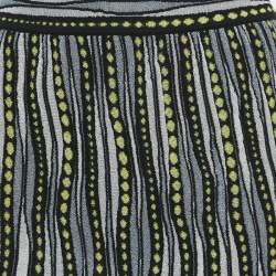 M Missoni Blue/Black Patterned Lurex Knit Maxi Skirt S