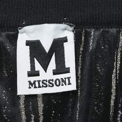 مملوكة مسبقًا تنورة ماكسي تريكو لوريكس نمط زهري/أسود إم ميزوني مقاس صغير