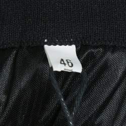 Pre Owned M Missoni Pink/Black Patterned Lurex Knit Maxi Skirt L