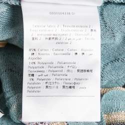 Pre Owned M Missoni Blue Patterned Knit Sleeveless Top M