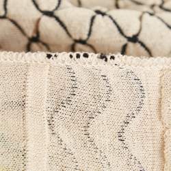 M Missoni Cream Patterned Knit Mini Dress L