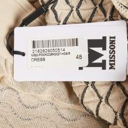 M Missoni Cream Patterned Knit Mini Dress L