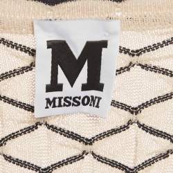 M Missoni Cream Patterned Knit Mini Dress L