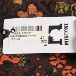 مملوكة مسبقًا فستان بلا أكمام إم ميزوني تريكو بنمط متعدد الألوان/بورجوندي مقاس متوسط (ميديوم)