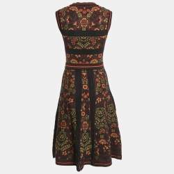 مملوكة مسبقًا فستان بلا أكمام إم ميزوني تريكو بنمط متعدد الألوان/بورجوندي مقاس متوسط (ميديوم)