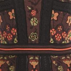 مملوكة مسبقًا فستان بلا أكمام إم ميزوني تريكو بنمط متعدد الألوان/بورجوندي مقاس متوسط (ميديوم)