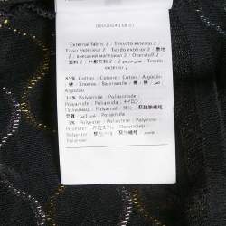 Pre Owned M Missoni Black Patterned Knit Sleeveless Sweater Top S