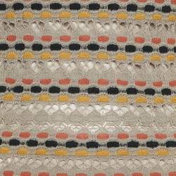 Pre Owned M Missoni Beige Patterned Knit Short Sleeve Maxi Dress S