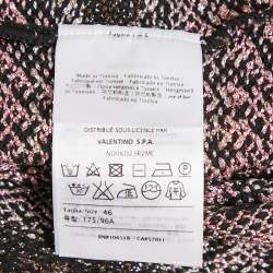 Pre Owned M Missoni Metallic Lurex Patterned Knit V-Neck Sleeveless Dress L