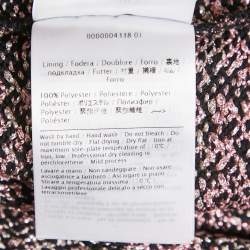 Pre Owned M Missoni Metallic Lurex Patterned Knit V-Neck Sleeveless Dress L