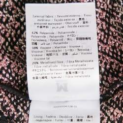 Pre Owned M Missoni Metallic Lurex Patterned Knit V-Neck Sleeveless Dress L