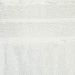 Pre Owned M Missoni White Patterned Knit Sleeveless Long Dress L