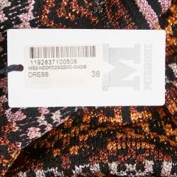 Pre Owned M Missoni Metallic Lurex Patterned Knit Sleeveless Mini Dress S