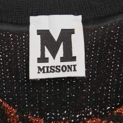 Pre Owned M Missoni Metallic Lurex Patterned Knit Sleeveless Mini Dress S