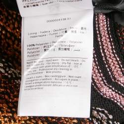 Pre Owned M Missoni Metallic Lurex Patterned Knit Sleeveless Mini Dress S