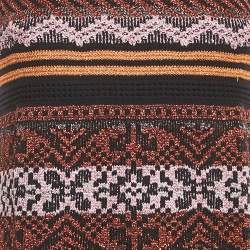 Pre Owned M Missoni Metallic Lurex Patterned Knit Sleeveless Mini Dress S