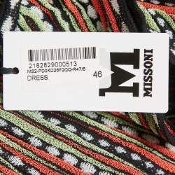 M Missoni Multicolor Patterned Knit Sleeveless Mini Dress L