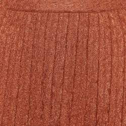M Missoni Orange Patterned Knit Maxi Skirt M