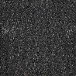 M Missoni Black/Metallic Patterned Lurex Knit Top M
