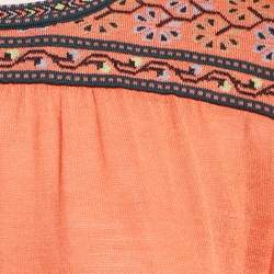 M Missoni Orange Wool Knit Long Sleeve Top M