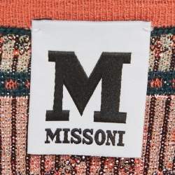 M Missoni Orange Wool Knit Long Sleeve Top M