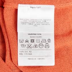 M Missoni Orange Wool Knit Long Sleeve Top M