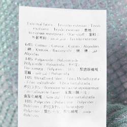 Pre Owned M Missoni Ice Blue Lurex Textured Knit V-Neck Top L