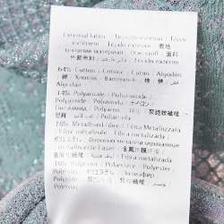 M Missoni Ice Blue Lurex Textured Knit V-Neck Top L