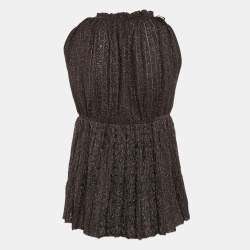 M Missoni Metallic Patterned Lurex Knit Sleeveless Top L