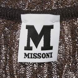 M Missoni Metallic Patterned Lurex Knit Sleeveless Top L