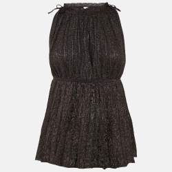 M Missoni Metallic Patterned Lurex Knit Sleeveless Top M