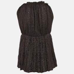 M Missoni Metallic Patterned Lurex Knit Sleeveless Top M