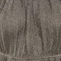 Pre Owned M Missoni Metallic Patterned Lurex Knit Sleeveless Top L