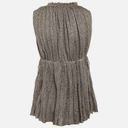 Pre Owned M Missoni Metallic Patterned Lurex Knit Sleeveless Top L