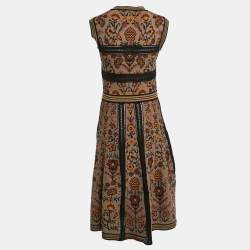 مملوكة مسبقًا M Missoni Multicolor Floral Pattern Knit Sleeveless Dress M