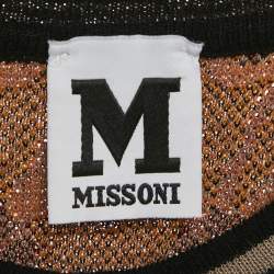 مملوكة مسبقًا M Missoni Multicolor Floral Pattern Knit Sleeveless Dress M