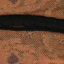 مملوكة مسبقًا M Missoni Multicolor Floral Pattern Knit Sleeveless Dress M